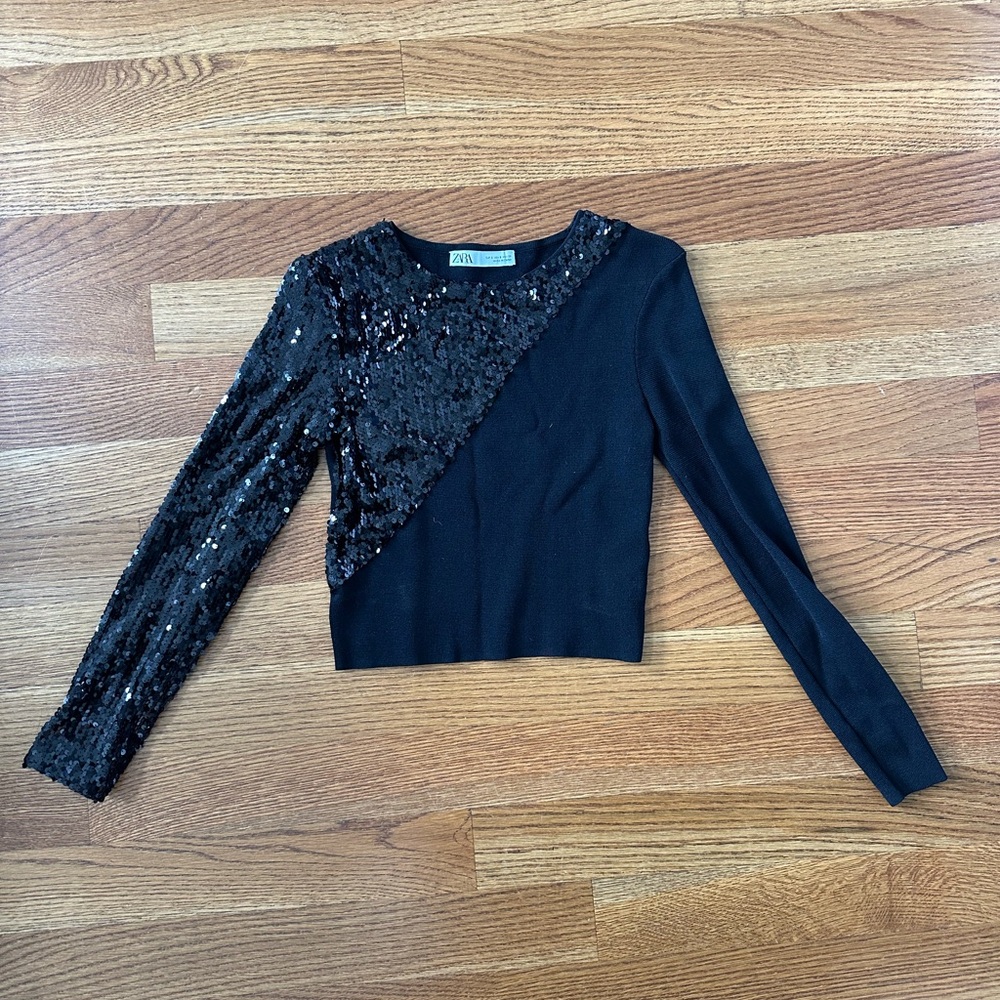 Zara Sequin Top